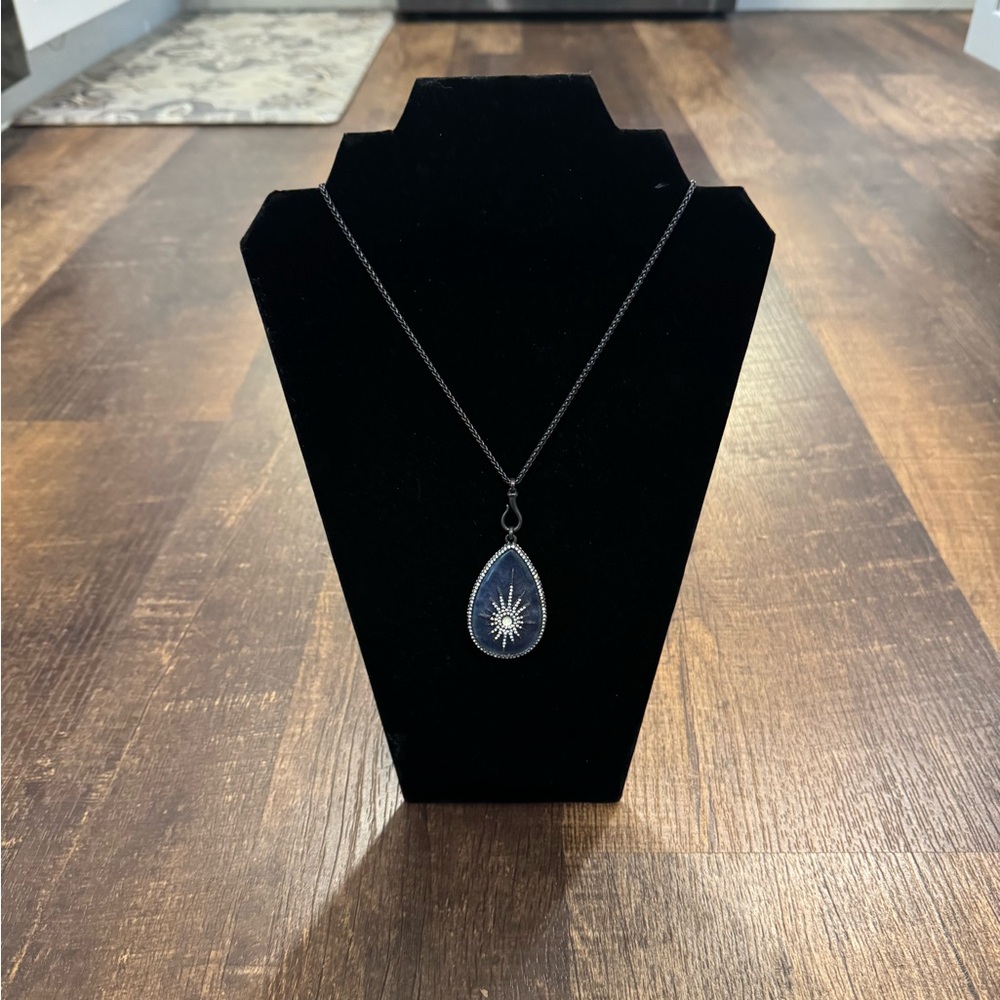 Lucky Brand Black Pendant Necklace with Star Design